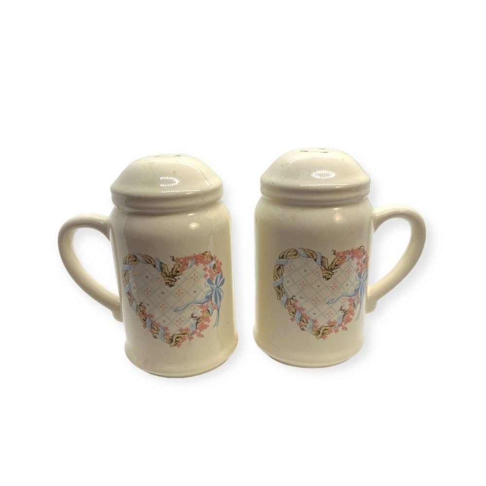 House of Lloyd Salt and Pepper Shakers, Made In 1989, Heart Design On Front